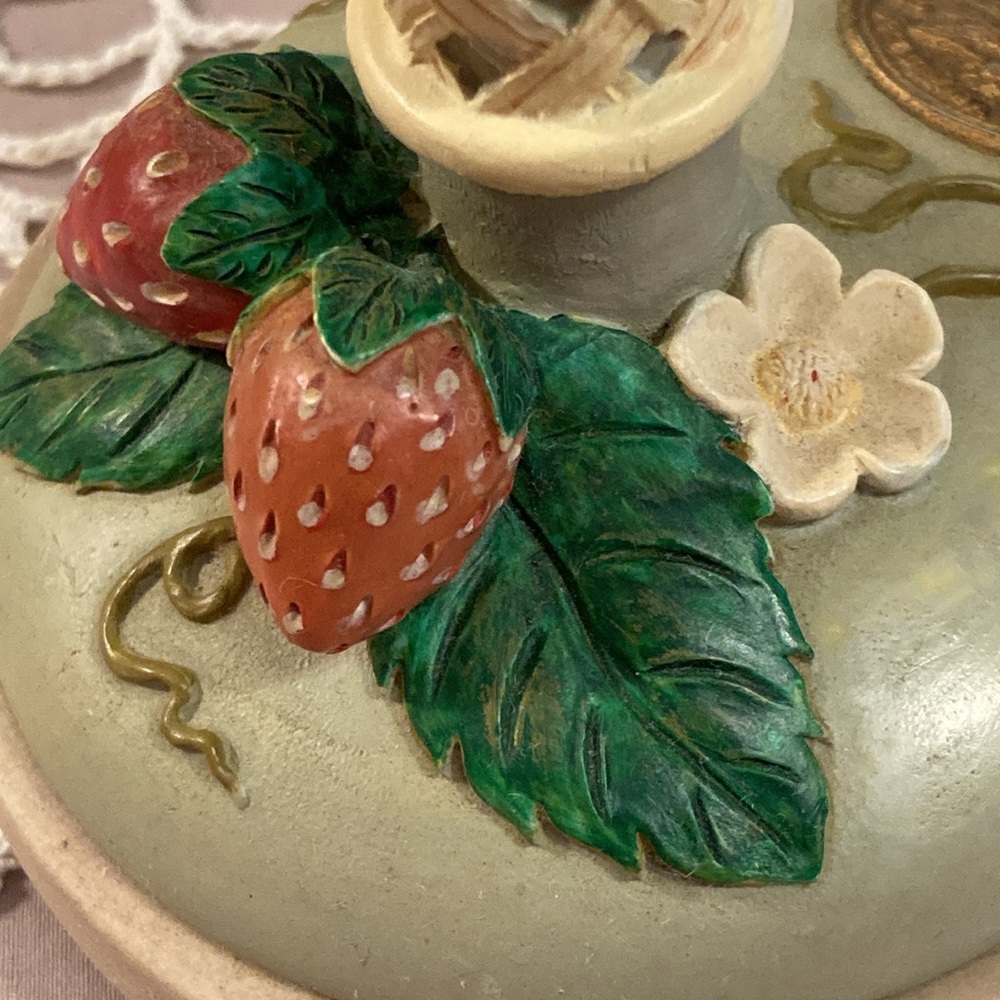 Vintage Strawberry Design Cookie Stamp Brown Bag Cookie Art 1995 - Picture 5 of 15